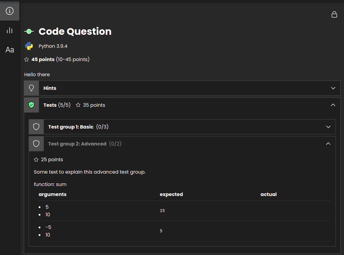 Release of Test Groups