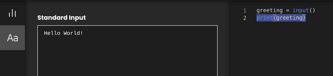 Providing standard input